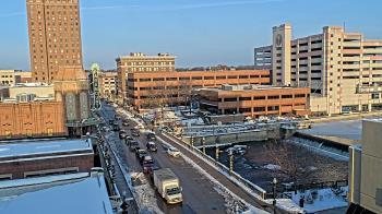 Weather camera view of City of Aurora IL.