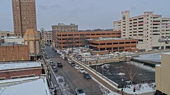 Weather camera view of City of Aurora IL.