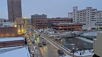 Weather camera view of City of Aurora IL.
