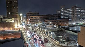 Weather camera view of City of Aurora IL.