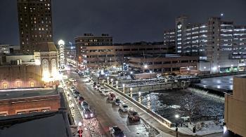 Weather camera view of City of Aurora IL.