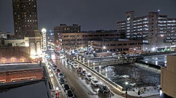 Weather camera view of City of Aurora IL.