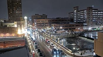 Weather camera view of City of Aurora IL.