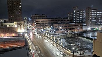 Weather camera view of City of Aurora IL.