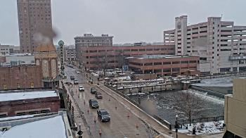 Weather camera view of City of Aurora IL.