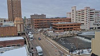 Weather camera view of City of Aurora IL.