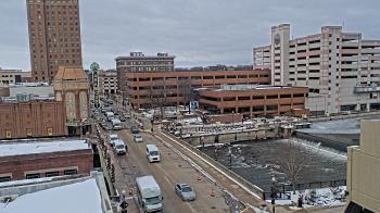 Weather camera view of City of Aurora IL.