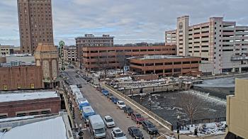 Weather camera view of City of Aurora IL.