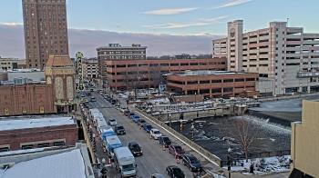 Weather camera view of City of Aurora IL.