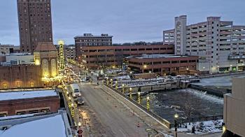 Weather camera view of City of Aurora IL.