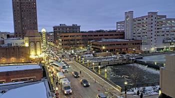 Weather camera view of City of Aurora IL.