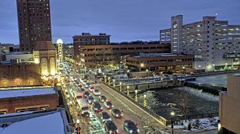 Weather camera view of City of Aurora IL.