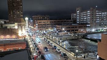Weather camera view of City of Aurora IL.