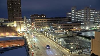 Weather camera view of City of Aurora IL.