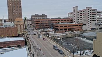Weather camera view of City of Aurora IL.