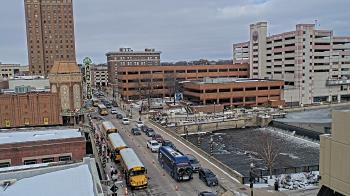 Weather camera view of City of Aurora IL.