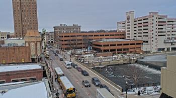 Weather camera view of City of Aurora IL.