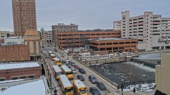 Weather camera view of City of Aurora IL.