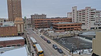 Weather camera view of City of Aurora IL.