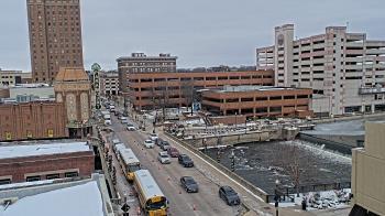 Weather camera view of City of Aurora IL.