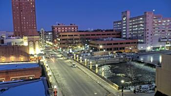 Weather camera view of City of Aurora IL.