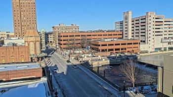 Weather camera view of City of Aurora IL.