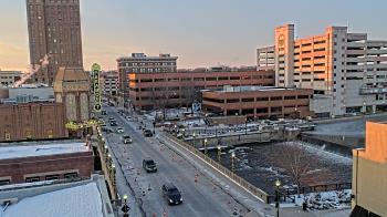 Weather camera view of City of Aurora IL.