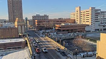 Weather camera view of City of Aurora IL.