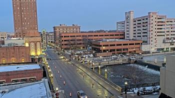 Weather camera view of City of Aurora IL.
