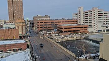 Weather camera view of City of Aurora IL.