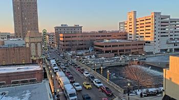 Weather camera view of City of Aurora IL.