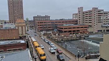 Weather camera view of City of Aurora IL.