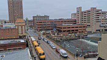 Weather camera view of City of Aurora IL.
