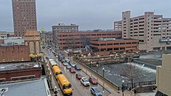 Weather camera view of City of Aurora IL.