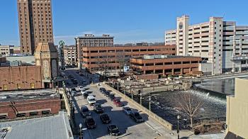 Weather camera view of City of Aurora IL.