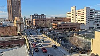Weather camera view of City of Aurora IL.