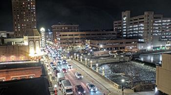 Weather camera view of City of Aurora IL.