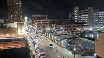 Weather camera view of City of Aurora IL.