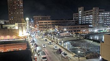 Weather camera view of City of Aurora IL.