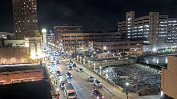 Weather camera view of City of Aurora IL.