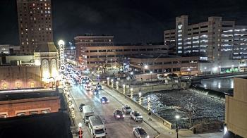 Weather camera view of City of Aurora IL.