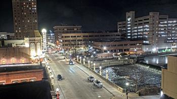 Weather camera view of City of Aurora IL.
