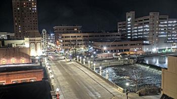 Weather camera view of City of Aurora IL.