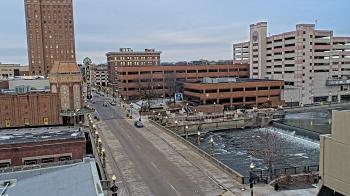 Weather camera view of City of Aurora IL.
