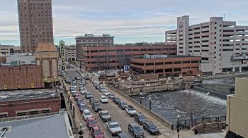 Weather camera view of City of Aurora IL.