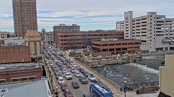 Weather camera view of City of Aurora IL.