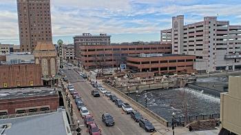 Weather camera view of City of Aurora IL.