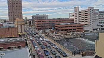 Weather camera view of City of Aurora IL.