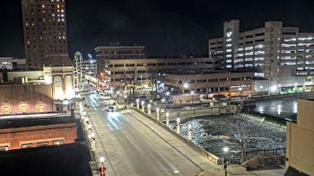 Weather camera view of City of Aurora IL.