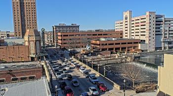 Weather camera view of City of Aurora IL.